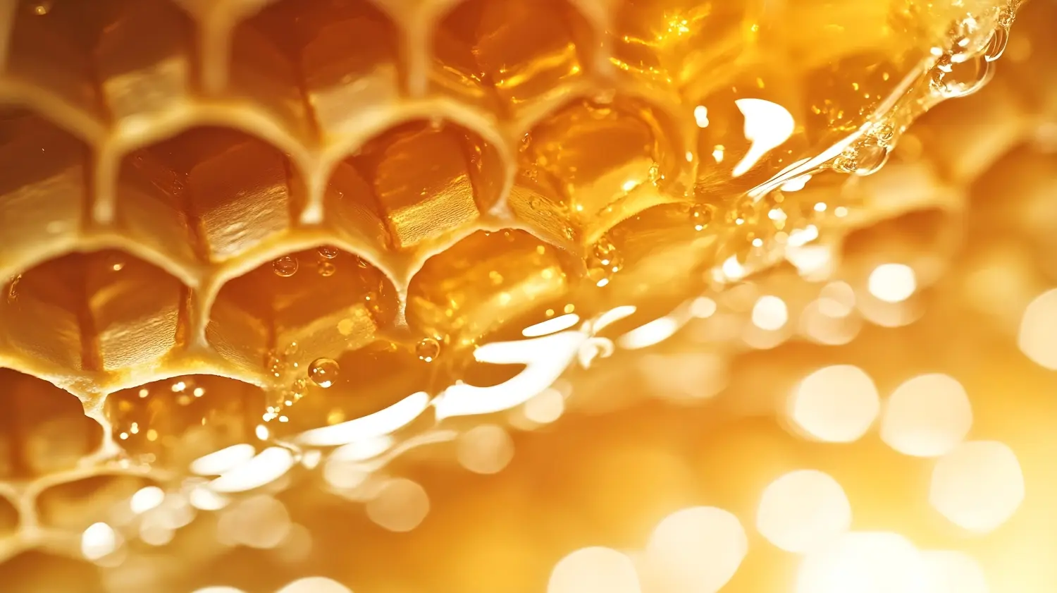 Honigwaben gefüllt mit Honig