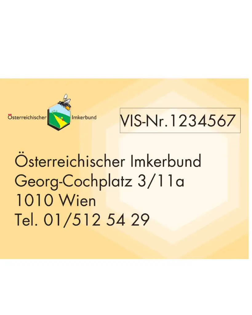 VIS-Schilder des ÖIB