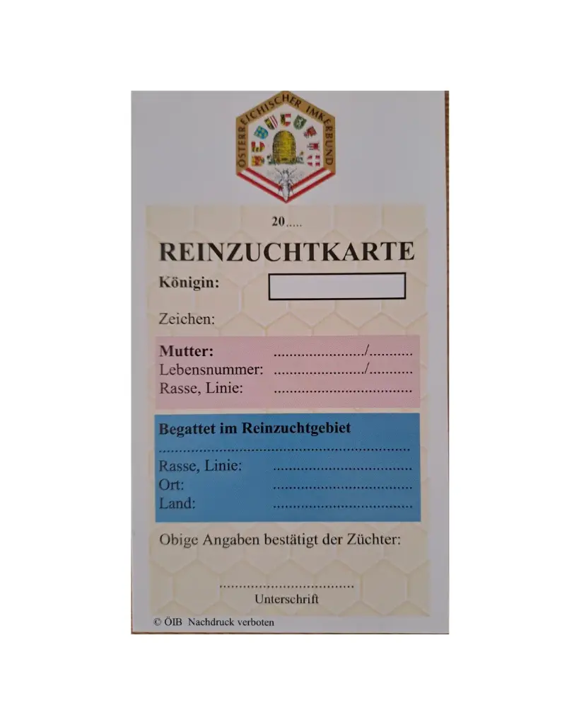 Reinzuchtkarten 